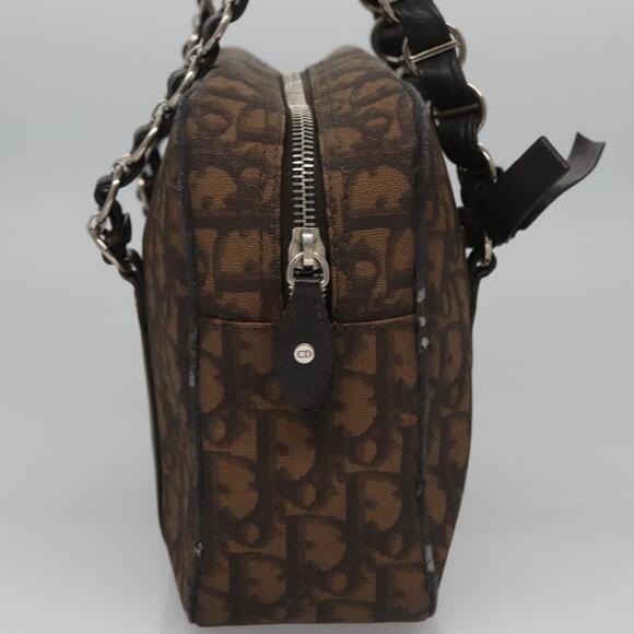 DIOR Romantic Trotter Canvas Shoulder Bag Pvc Brown - Picture 5 of 13